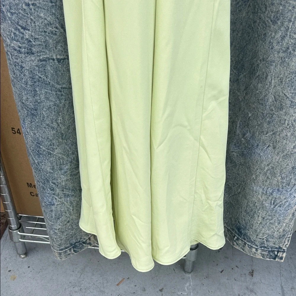Abercrombie & Fitch Light Green Slip Dress - Women's Simple V-Neck Dress